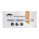 Moustache MOS RX111200 BOX Ballpoint Pens Gel Pens Rollerball Pens 0 7mm Tip Black 12 Box Moustache