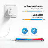 PrimeCables PC PD20U 1TNB iPhone Cables Chargers 20W PD Fast Charger for iPhone12 iPhone11 with Foldable Plug PrimeCables