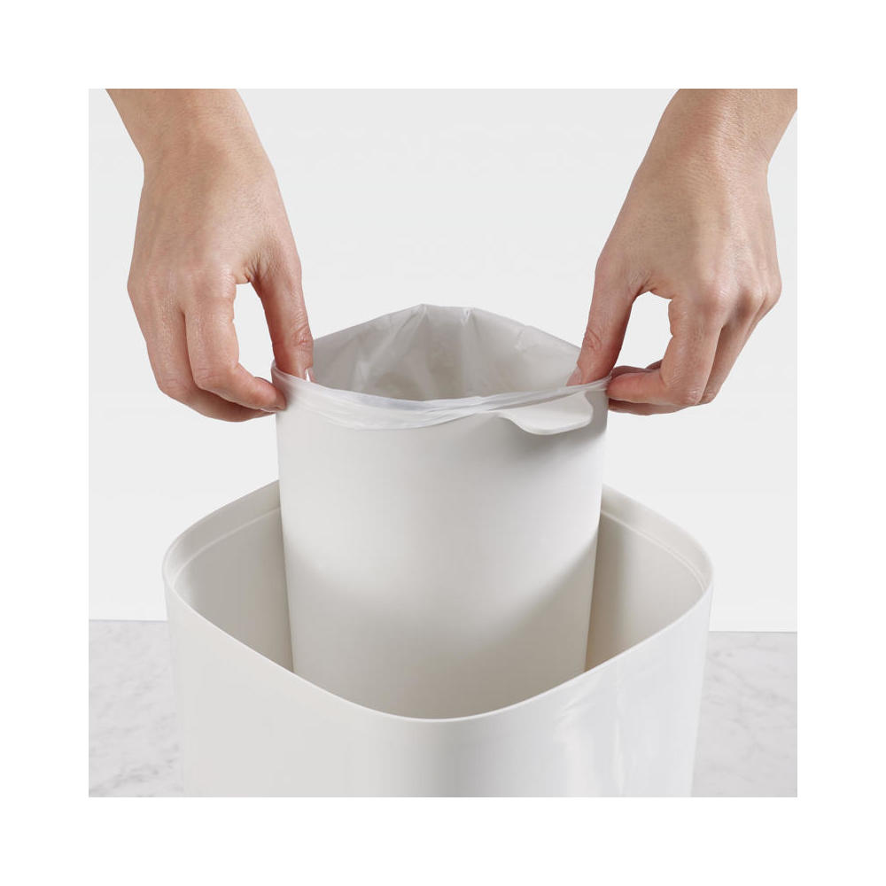 Split™ Bathroom Waste and Recycling Bin Dual Compartments, 2 Gallon/8 Liter, Gray Joseph Joseph