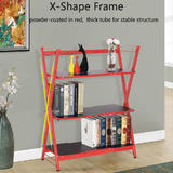 Moustache MOFG SJ 590 Desk File Organizer 3 Tier Gaming Display Shelves Home Office Storage Rack Red Moustache