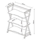 Moustache MOFG SJ 590 Desk File Organizer 3 Tier Gaming Display Shelves Home Office Storage Rack Red Moustache