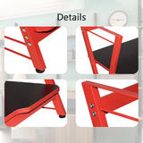 Moustache MOFG SJ 590 Desk File Organizer 3 Tier Gaming Display Shelves Home Office Storage Rack Red Moustache