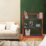 Moustache MOFG SJ 590 Desk File Organizer 3 Tier Gaming Display Shelves Home Office Storage Rack Red Moustache
