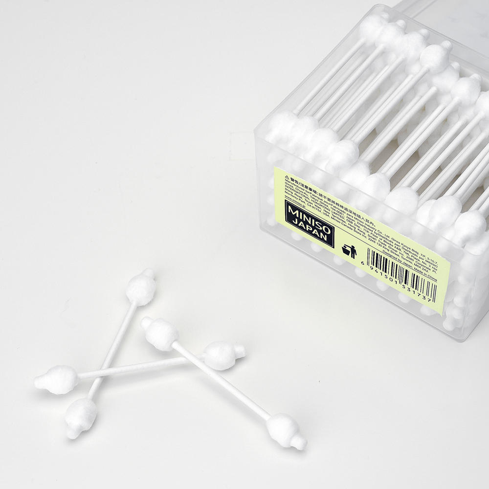 Baby Cotton Swabs Buds, 63pcs Miniso