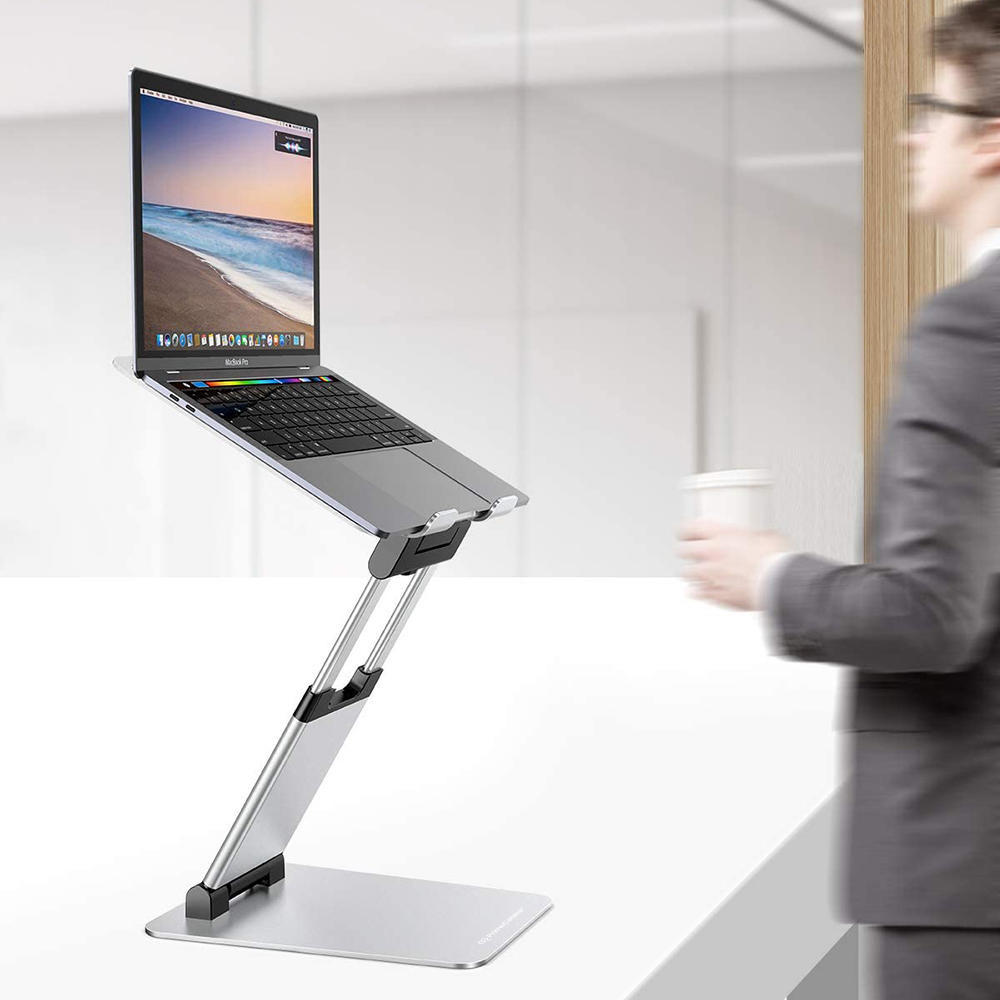 Support ergonomique pour ordinateur portable, en aluminium, à hauteur réglable PrimeCables®