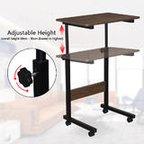 Moustache MOFW WG 1010 Writing Desks Shelves Adjustable Mobile Workstation Laptop Desk for Bedside Couch Moustache
