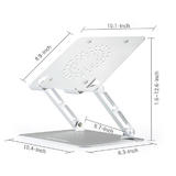 PrimeCables PC LPM 14033 iPad Other Accessories Ergonomic Multi Angle Height Adjustable Aluminum Laptop Riser with Heat Vent 