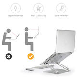 PrimeCables PC LPM 14033 iPad Other Accessories Ergonomic Multi Angle Height Adjustable Aluminum Laptop Riser with Heat Vent 