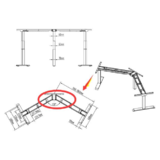 PrimeCables Cab PC 08167 ALL Standing Desk Desk Converter Triple Motor Height Adjustable Sit Stand Corner Desk Frame V Shaped