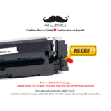 Moustache HP 414X W2020X NoChip Color LaserJet Pro M454dn Compatible HP 414X W2020X Black Toner Cartridge High Yield No Chip 