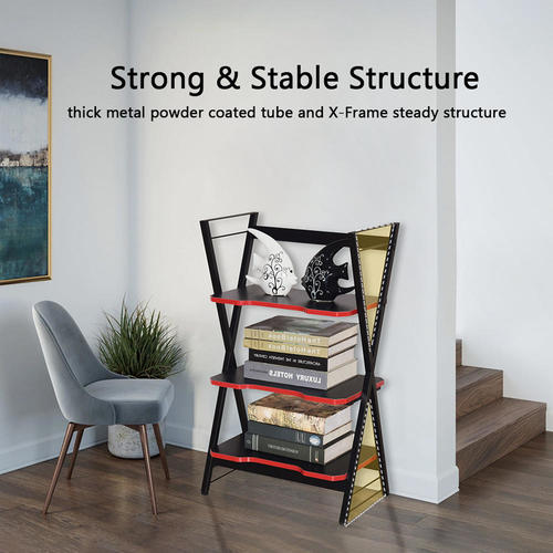 3-Tier Storage Shelf, Metal Frame Gaming Rack - Moustache®