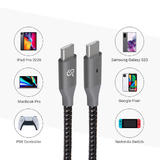 PrimeCables Cab PC 014018 Cables Apple Cables 100W 20V 5A USB C to USB C Charger Cable Type C Fast Charging Cord 4Ft PrimeCab