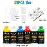 Other Brands HB FB013 Paint Watercolors Pastels 13Pcs Fluid Pouring Acrylic Paint Set