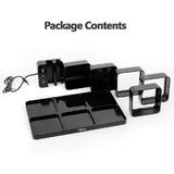 Other Brands 3222 BLACK Desk Organizers Multifunction Desktop Organizer with Charger Ports Set of 7 Black