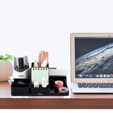 Other Brands 3222 BLACK Desk Organizers Multifunction Desktop Organizer with Charger Ports Set of 7 Black