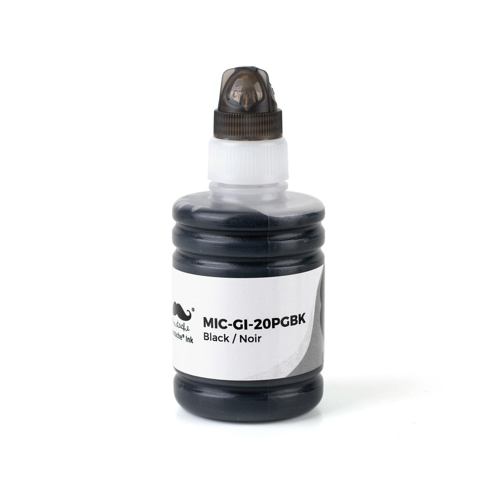 Canon GI20 Compatible Pigment Black Ink Bottle (3383C001) Moustache®
