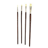 Nobel NB 855A4 Paintbrushes Nobel Long Handle Pure interlocked Extra White Bristle Set of 4