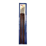 Nobel NB 855A4 Paintbrushes Nobel Long Handle Pure interlocked Extra White Bristle Set of 4