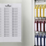 Durable 195223 Keys Management Durable Wall Mounted Secure Key Cabinet with Keyed Lock Holds 36 Key Tags Brushed Aluminum