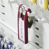 Durable 195223 Keys Management Durable Wall Mounted Secure Key Cabinet with Keyed Lock Holds 36 Key Tags Brushed Aluminum