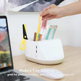 Other Brands WCG 1910 Desk Organizers Multifunctional 4 Compartment Desk Organizer with Wireless Charging Pad