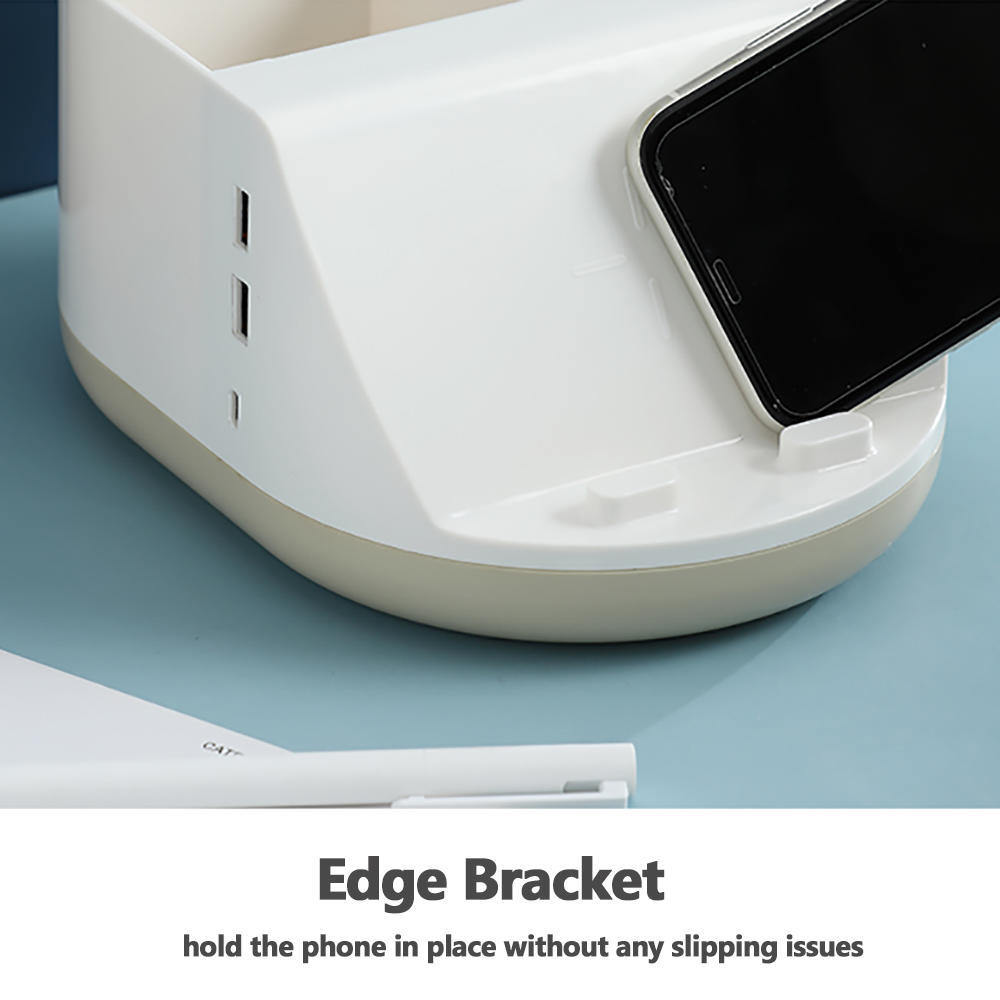 Multifunctional Desk Organizer with Wireless Charging Pad