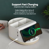 Other Brands WCG 1910 Desk Organizers Multifunctional 4 Compartment Desk Organizer with Wireless Charging Pad