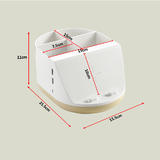 Other Brands WCG 1910 Desk Organizers Multifunctional 4 Compartment Desk Organizer with Wireless Charging Pad