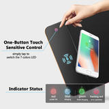 Other Brands PAD LED02 Wrist Rests Mouse Pads Extended RGB Gaming Mouse Pad with Wireless Charging Station