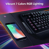 Other Brands PAD LED02 Wrist Rests Mouse Pads Extended RGB Gaming Mouse Pad with Wireless Charging Station