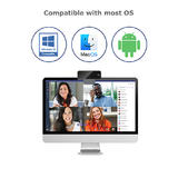 Adesso Cybertrack H6 Webcams ADESSO 4K Ultra HD USB Webcam with Built in Dual Microphone Privacy Shutter Cover