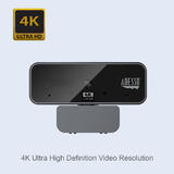 Adesso Cybertrack H6 Webcams ADESSO 4K Ultra HD USB Webcam with Built in Dual Microphone Privacy Shutter Cover