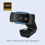 Adesso Cybertrack H5 Webcams 1080P HD Auto Focus Webcam with Built in Dual Microphone Tripod mount and Privacy Shutter Cover