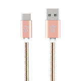 PrimeCables Cab U2CC U2AC RG USB 2 0 PrimeCables 1xUSB C to USB A 1xUSB C to USB C Charging Sync Metal Braided cable 3ft ROSE