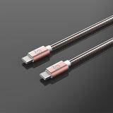 PrimeCables Cab U2CC U2AC RG USB 2 0 PrimeCables 1xUSB C to USB A 1xUSB C to USB C Charging Sync Metal Braided cable 3ft ROSE
