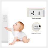 PrimeCables Cab TST15 G2 HDMI Wall Plates 20A GFCI Tamper Weather Resistan Receptacle with LED Indicator NEMA 5 20 125V 60Hz 