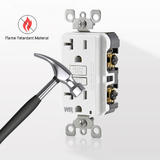 PrimeCables Cab TST15 G2 HDMI Wall Plates 20A GFCI Tamper Weather Resistan Receptacle with LED Indicator NEMA 5 20 125V 60Hz 