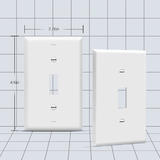PrimeCables PC WP 8811 HDMI Wall Plates Standard Size 1 Gang Toggle Switch Plastic Wall Plate 4 50 x 2 76 PrimeCables