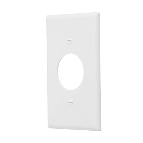 1Gang Single 1.406Inch Hole Receptacle Outlet Wall Plate, 4.50" x 2.