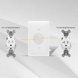 PrimeCables PC WP 8851 HDMI Wall Plates 1 Gang Single 1 406 Inch Hole Receptacle Outlet Wall Plate 4 50 x 2 76 PrimeCables