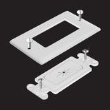 PrimeCables PC WP HJ8901 HDMI Wall Plates Split Type TV Flexible Plate Pass Through Insert for Media Cables white PrimeCables