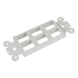 PrimeCables PC WP HJ266 Power Wall Plates Decorator Wallplate For Keystone Jacks And Modular Inserts 6 Ports White PrimeCable