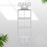 PrimeCables PC WP HJ266 Power Wall Plates Decorator Wallplate For Keystone Jacks And Modular Inserts 6 Ports White PrimeCable