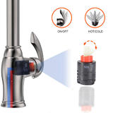 LIVINGbasics LVB FCV40PB Kitchen Fixtures Ceramic Cartridge Durable Pressure Balance Faucet Valve 40mm NSF Certified LIVINGba