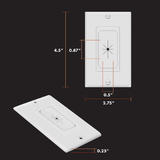 PrimeCables PC WP HJ8901 HDMI Wall Plates Split Type TV Flexible Plate Pass Through Insert for Media Cables white PrimeCables