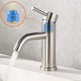LIVINGbasics LVB FCV40S Kitchen Fixtures Single Faucet Easy Install PP Plastic Bathroom 40mm Short Ceramic Faucet Valve LIVIN