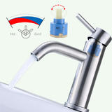 LIVINGbasics LVB FCV40S Kitchen Fixtures Single Faucet Easy Install PP Plastic Bathroom 40mm Short Ceramic Faucet Valve LIVIN