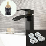 LIVINGbasics LVB FCV35L Kitchen Fixtures Flow Limited Saving Energy Plug in 35mm Long Ceramic Faucet Valve NSF Certified LIVI