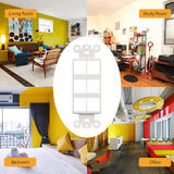 PrimeCables PC WP HJ266 Power Wall Plates Decorator Wallplate For Keystone Jacks And Modular Inserts 6 Ports White PrimeCable