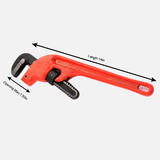 PrimeCables Cab WG01 14 Offset Hand Tools 14 Heavy Duty Offset Pipe Wrench with 45 Steel Jaw and Ductile Iron Handle Red Prim